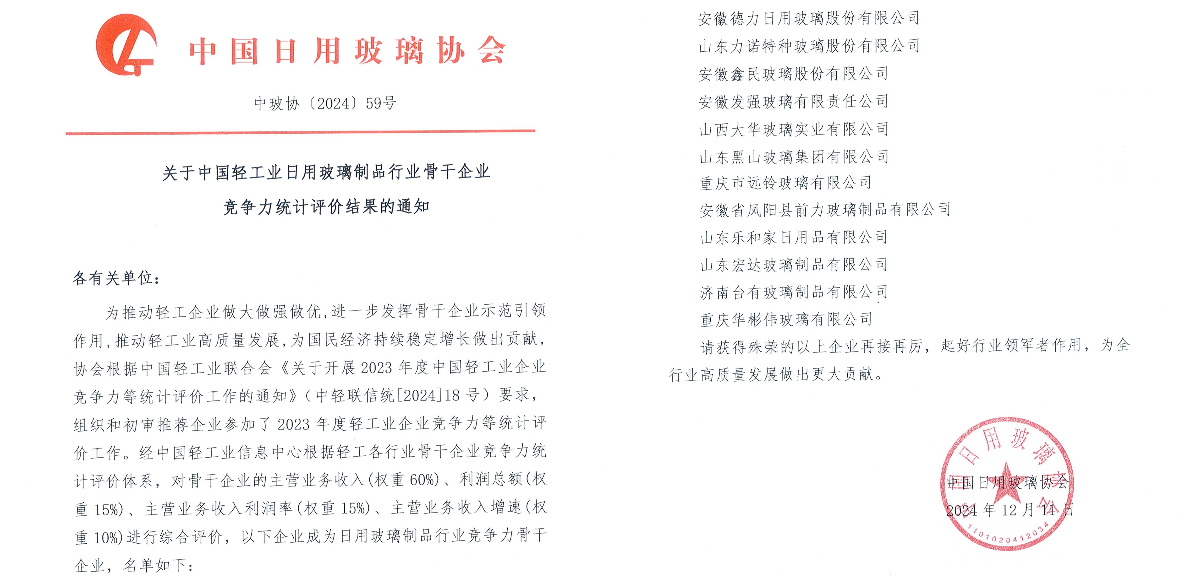 中国轻工业日用玻璃制品行业骨干企业！乐动平台app(中国)科技公司药包强势入选！